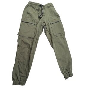 Bershka Olive Green Cargo Joggers XL | Streetwear Techwear Utility Pants J72